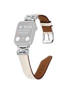 Silver Buckle Band for Apple Watch Series 10 42mm / 9 8 7 41mm / SE (2023) SE (2022) SE 6 5 4 40mm / 3 2 1 38mm Watch Strap - Apricot