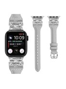 Silver Buckle Wrist Band for Apple Watch Series 10 46mm / Ultra 2 Ultra 49mm /  Series 9 8 7 45mm / 6 5 4 SE (2023) SE (2022) SE 44mm / 3 2 1 42mm - Grey