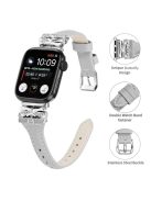 Silver Buckle Wrist Band for Apple Watch Series 10 46mm / Ultra 2 Ultra 49mm /  Series 9 8 7 45mm / 6 5 4 SE (2023) SE (2022) SE 44mm / 3 2 1 42mm - Grey