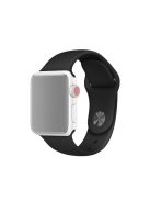 Single Color Silicone Smart Watch Band for Apple Watch Series 10 42mm / 9 8 7 41mm / SE (2023) SE (2022) SE 6 5 4 40mm / 3 2 1 38mm, Size: S / M - Black