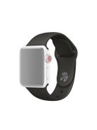 Single Color Silicone Smart Watch Band for Apple Watch Series 10 42mm / 9 8 7 41mm / SE (2023) SE (2022) SE 6 5 4 40mm / 3 2 1 38mm, Size: S / M - Dark Grey