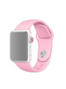 Single Color Silicone Smart Watch Band for Apple Watch Series 10 42mm / 9 8 7 41mm / SE (2023) SE (2022) SE 6 5 4 40mm / 3 2 1 38mm, Size: S / M - Dark Pink