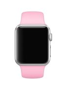 Single Color Silicone Smart Watch Band for Apple Watch Series 10 42mm / 9 8 7 41mm / SE (2023) SE (2022) SE 6 5 4 40mm / 3 2 1 38mm, Size: S / M - Dark Pink