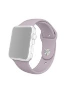 Single Color Silicone Smart Watch Band for Apple Watch Series 10 42mm / 9 8 7 41mm / SE (2023) SE (2022) SE 6 5 4 40mm / 3 2 1 38mm, Size: S / M - Light Purple