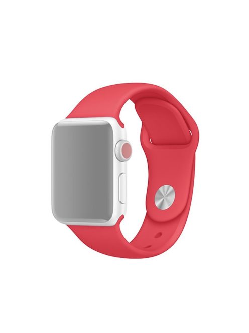 Single Color Silicone Smart Watch Band for Apple Watch Series 10 42mm / 9 8 7 41mm / SE (2023) SE (2022) SE 6 5 4 40mm / 3 2 1 38mm, Size: S / M - Light Red