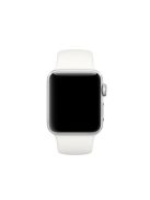 Single Color Silicone Smart Watch Band for Apple Watch Series 10 42mm / 9 8 7 41mm / SE (2023) SE (2022) SE 6 5 4 40mm / 3 2 1 38mm, Size: S / M - Light White