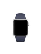 Single Color Silicone Smart Watch Band for Apple Watch Series 10 42mm / 9 8 7 41mm / SE (2023) SE (2022) SE 6 5 4 40mm / 3 2 1 38mm, Size: S / M - Night Blue