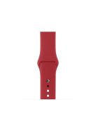 Single Color Silicone Smart Watch Band for Apple Watch Series 10 42mm / 9 8 7 41mm / SE (2023) SE (2022) SE 6 5 4 40mm / 3 2 1 38mm, Size: S / M - Rose Red