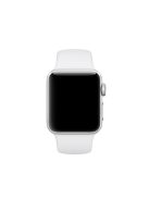 Single Color Silicone Smart Watch Band for Apple Watch Series 10 42mm / 9 8 7 41mm / SE (2023) SE (2022) SE 6 5 4 40mm / 3 2 1 38mm, Size: S / M - White