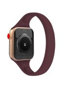 Size M for Apple Watch 10 46mm / Ultra 2 / Ultra 49mm / 9 8 7 45mm / SE (2023) SE (2022) SE 6 5 4 44mm / 3 2 1 42mm Silicone Band Watch Strap - Wine Red