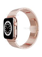 Smart Watch Band Metal Watch Strap Replacement for Apple Watch Series 10 46mm / Ultra 2 Ultra 49mm / 9 8 7 45mm / SE (2023) SE (2022) SE 6 5 4 44mm / 3 2 1 42mm - Rose Gold