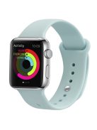 Snap Button Adjustment Silicone Watch Band Strap for Apple Watch Series 10 42mm / 9 8 7 41mm / 6 5 4 SE SE (2022) SE (2023) 40mm / 3 2 1 38mm - Baby Blue