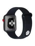 Snap Button Adjustment Silicone Watch Band Strap for Apple Watch Series 10 42mm / 9 8 7 41mm / 6 5 4 SE SE (2022) SE (2023) 40mm / 3 2 1 38mm - Black Blue