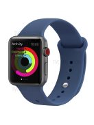 Snap Button Adjustment Silicone Watch Band Strap for Apple Watch Series 10 42mm / 9 8 7 41mm / 6 5 4 SE SE (2022) SE (2023) 40mm / 3 2 1 38mm - Blue