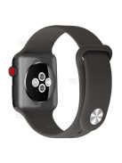 Snap Button Adjustment Silicone Watch Band Strap for Apple Watch Series 10 42mm / 9 8 7 41mm / 6 5 4 SE SE (2022) SE (2023) 40mm / 3 2 1 38mm - Dark Grey