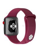 Snap Button Adjustment Silicone Watch Band Strap for Apple Watch Series 10 42mm / 9 8 7 41mm / 6 5 4 SE SE (2022) SE (2023) 40mm / 3 2 1 38mm - Hot Pink