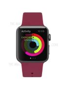 Snap Button Adjustment Silicone Watch Band Strap for Apple Watch Series 10 42mm / 9 8 7 41mm / 6 5 4 SE SE (2022) SE (2023) 40mm / 3 2 1 38mm - Hot Pink