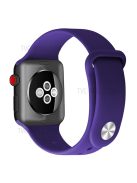 Snap Button Adjustment Silicone Watch Band Strap for Apple Watch Series 10 42mm / 9 8 7 41mm / 6 5 4 SE SE (2022) SE (2023) 40mm / 3 2 1 38mm - Purple