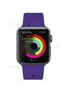 Snap Button Adjustment Silicone Watch Band Strap for Apple Watch Series 10 42mm / 9 8 7 41mm / 6 5 4 SE SE (2022) SE (2023) 40mm / 3 2 1 38mm - Purple