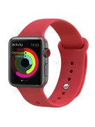 Snap Button Adjustment Silicone Watch Band Strap for Apple Watch Series 10 42mm / 9 8 7 41mm / 6 5 4 SE SE (2022) SE (2023) 40mm / 3 2 1 38mm - Red