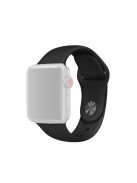 Soft Silicone Smart Watch Band Strap for Apple Watch Series 10 46mm / Ultra 2 Ultra 49mm / 9 8 7 45mm / SE (2023) SE (2022) SE 6 5 4 44mm / 3 2 1 42mm, Size: S / M - Black