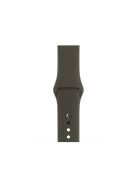 Soft Silicone Smart Watch Band Strap for Apple Watch Series 10 46mm / Ultra 2 Ultra 49mm / 9 8 7 45mm / SE (2023) SE (2022) SE 6 5 4 44mm / 3 2 1 42mm, Size: S / M - Dark Olive