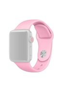 Soft Silicone Smart Watch Band Strap for Apple Watch Series 10 46mm / Ultra 2 Ultra 49mm / 9 8 7 45mm / SE (2023) SE (2022) SE 6 5 4 44mm / 3 2 1 42mm, Size: S / M - Dark Pink