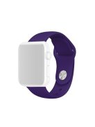 Soft Silicone Smart Watch Band Strap for Apple Watch Series 10 46mm / Ultra 2 Ultra 49mm / 9 8 7 45mm / SE (2023) SE (2022) SE 6 5 4 44mm / 3 2 1 42mm, Size: S / M - Dark Purple