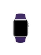 Soft Silicone Smart Watch Band Strap for Apple Watch Series 10 46mm / Ultra 2 Ultra 49mm / 9 8 7 45mm / SE (2023) SE (2022) SE 6 5 4 44mm / 3 2 1 42mm, Size: S / M - Dark Purple