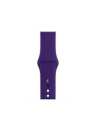 Soft Silicone Smart Watch Band Strap for Apple Watch Series 10 46mm / Ultra 2 Ultra 49mm / 9 8 7 45mm / SE (2023) SE (2022) SE 6 5 4 44mm / 3 2 1 42mm, Size: S / M - Dark Purple