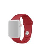 Soft Silicone Smart Watch Band Strap for Apple Watch Series 10 46mm / Ultra 2 Ultra 49mm / 9 8 7 45mm / SE (2023) SE (2022) SE 6 5 4 44mm / 3 2 1 42mm, Size: S / M - Dark Red