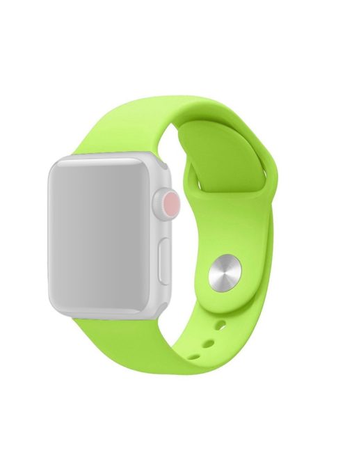 Soft Silicone Smart Watch Band Strap for Apple Watch Series 10 46mm / Ultra 2 Ultra 49mm / 9 8 7 45mm / SE (2023) SE (2022) SE 6 5 4 44mm / 3 2 1 42mm, Size: S / M - Green