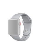 Soft Silicone Smart Watch Band Strap for Apple Watch Series 10 46mm / Ultra 2 Ultra 49mm / 9 8 7 45mm / SE (2023) SE (2022) SE 6 5 4 44mm / 3 2 1 42mm, Size: S / M - Light Grey