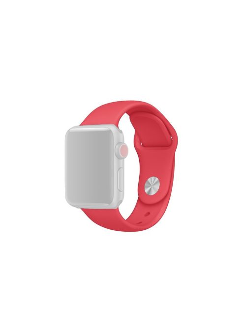 Soft Silicone Smart Watch Band Strap for Apple Watch Series 10 46mm / Ultra 2 Ultra 49mm / 9 8 7 45mm / SE (2023) SE (2022) SE 6 5 4 44mm / 3 2 1 42mm, Size: S / M - Light Red