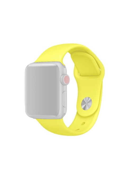 Soft Silicone Smart Watch Band Strap for Apple Watch Series 10 46mm / Ultra 2 Ultra 49mm / 9 8 7 45mm / SE (2023) SE (2022) SE 6 5 4 44mm / 3 2 1 42mm, Size: S / M - Light Yellow