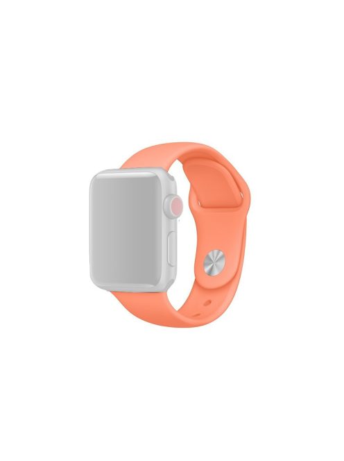 Soft Silicone Smart Watch Band Strap for Apple Watch Series 10 46mm / Ultra 2 Ultra 49mm / 9 8 7 45mm / SE (2023) SE (2022) SE 6 5 4 44mm / 3 2 1 42mm, Size: S / M - Peach