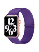 Soft Silicone Smart Watch Strap Watchband Replacement for Apple Watch Series 10 42mm / 9 8 7 41mm / 6 5 4 SE SE (2022) SE (2023) 40mm / 3 2 1 38mm - Dark Purple