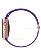 Soft Silicone Smart Watch Strap Watchband Replacement for Apple Watch Series 10 42mm / 9 8 7 41mm / 6 5 4 SE SE (2022) SE (2023) 40mm / 3 2 1 38mm - Dark Purple