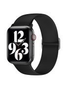 Soft Silicone Watch Band Adjustable Replacement Straps for Apple Watch Series 7 45mm - Black