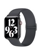 Soft Silicone Watch Band Adjustable Replacement Straps for Apple Watch Series 7 45mm - Dark Grey