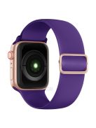 Soft Silicone Watch Band Adjustable Replacement Straps for Apple Watch Series 7 45mm - Dark Purple