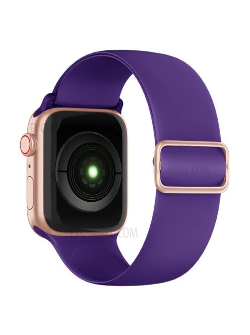 Soft Silicone Watch Band Adjustable Replacement Straps for Apple Watch Series 7 45mm - Dark Purple