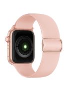 Soft Silicone Watch Band Adjustable Replacement Straps for Apple Watch Series 7 45mm - Pink