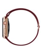 Soft Silicone Watch Band Adjustable Replacement Straps for Apple Watch Series 7 45mm - Wine Red