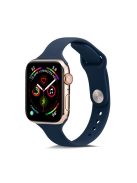 Soft Silicone Watch Band Replacement for Apple Watch Series 10 42mm / 9 8 7 41mm / SE (2023) SE (2022) SE 6 5 4 40mm / 3 2 1 38mm - Dark Blue