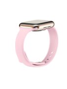 Soft Silicone Watch Band Replacement for Apple Watch Series 10 42mm / 9 8 7 41mm / SE (2023) SE (2022) SE 6 5 4 40mm / 3 2 1 38mm - Pink