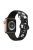 Soft Silicone Watch Strap with 8-shaped Buckle for Apple Watch Series 10 42mm / 9 8 7 41mm / 6 5 4 SE SE (2022) SE (2023) 40mm / 3 2 1 38mm - Black / Grey Flower