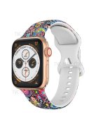 Soft Silicone Watch Strap with 8-shaped Buckle for Apple Watch Series 10 42mm / 9 8 7 41mm / 6 5 4 SE SE (2022) SE (2023) 40mm / 3 2 1 38mm - Colorful Jellyfish