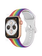 Soft Silicone Watch Strap with 8-shaped Buckle for Apple Watch Series 10 42mm / 9 8 7 41mm / 6 5 4 SE SE (2022) SE (2023) 40mm / 3 2 1 38mm - Rainbow