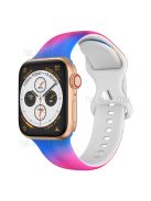 Soft Silicone Watch Strap with 8-shaped Buckle for Apple Watch Series 10 42mm / 9 8 7 41mm / 6 5 4 SE SE (2022) SE (2023) 40mm / 3 2 1 38mm - Tie Dye